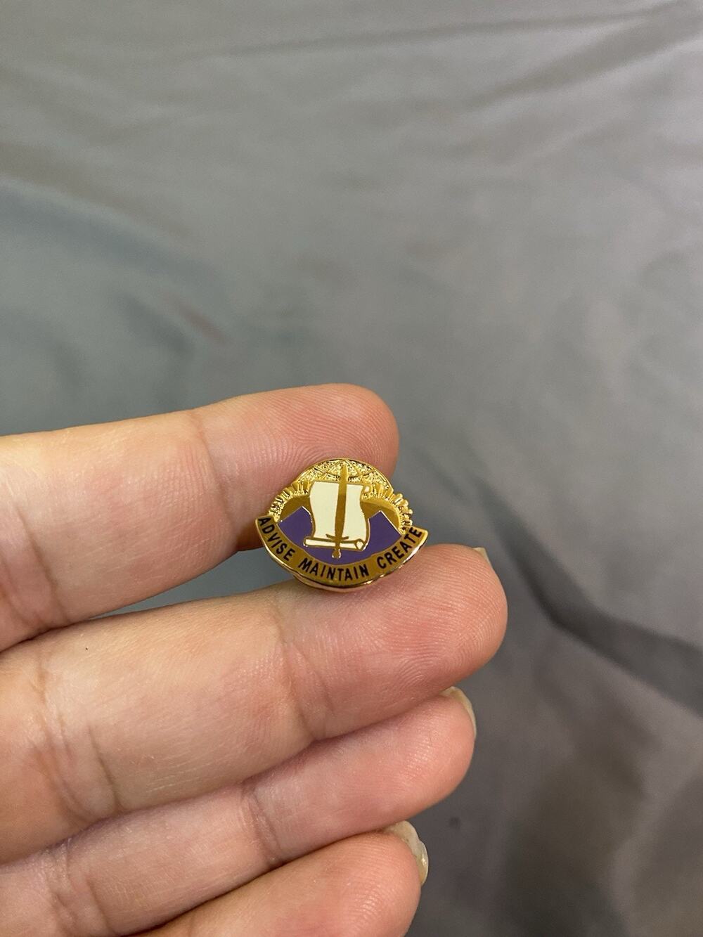 US Military 96th Civil Affairs Battalion Insignia Pin - Advise Maintain Create